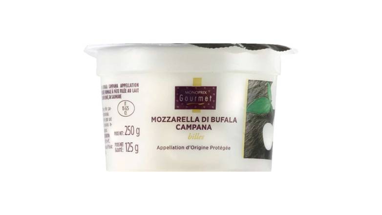 Monoprix Gourmet Billes Mozzarella di Bufala Campana AOP Le pot de 125 g net égoutté