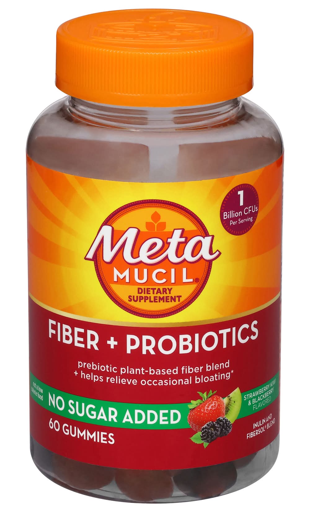 Metamucil Probiotics Fiber Supplement Gummies, Assorted (60 ct)