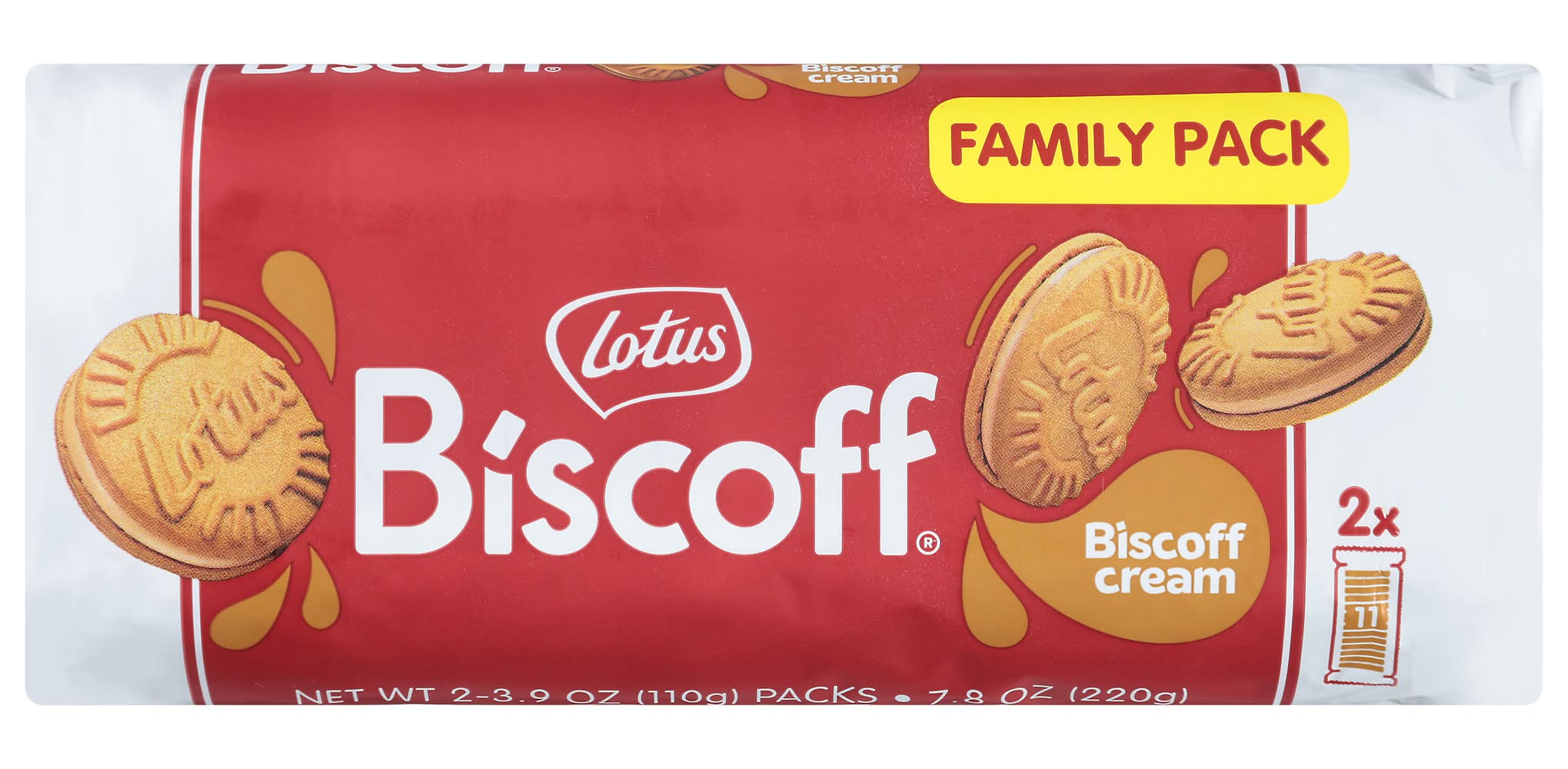 Lotus Biscoff Family pack Biscoff Cream Sandwich Cookies (3.9 oz, 2 ct)