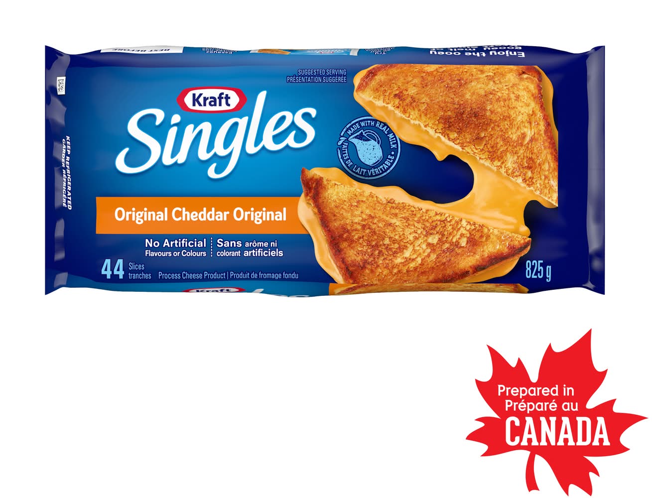 Kraft Singles Original Cheddar Cheese Slices (825 g, 44 ct)