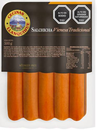 Cecinas Llanquihue · Salchicha vienesa tradicional (500 g)