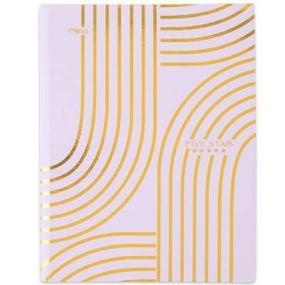 Five Star College Rule Composition Notebook, Pink-Gold Rainbow (150 ct)