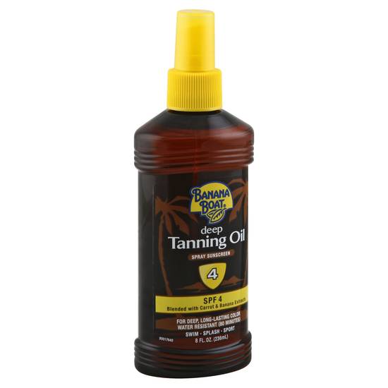 Banana Boat Deep Tanning Oil Spf 4 Sunscreen Pump Spray