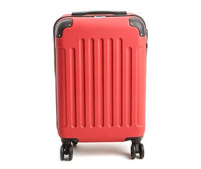 Quest Red 20" Column-Groove Hardside Spinner Carry-On Suitcase