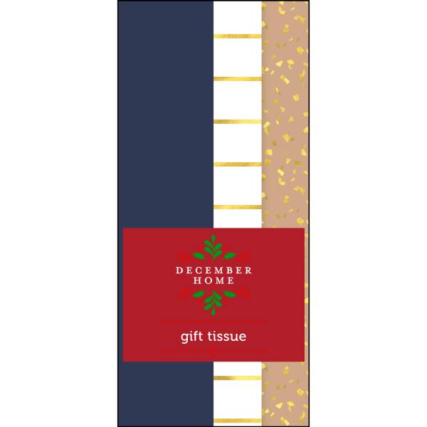 DH Tissue Paper Navy and Gold 10ct