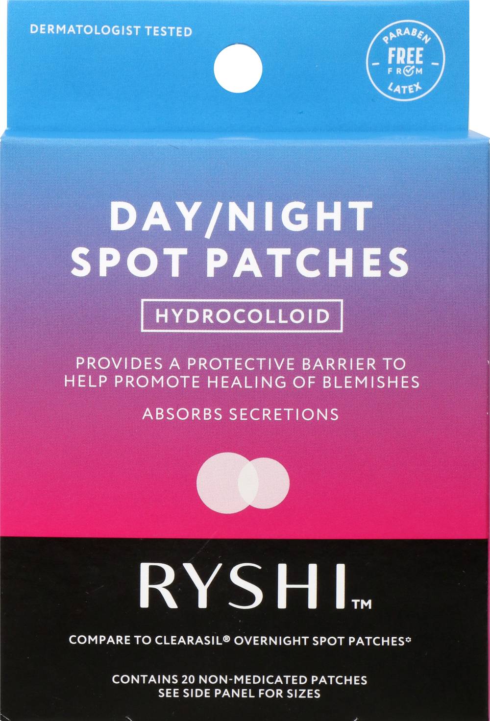 Ryshi Day Night Spot Patches For Blemishes (20 ct)