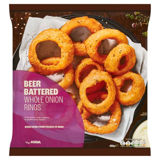 ASDA Beer Battered Whole Onion Rings 400G