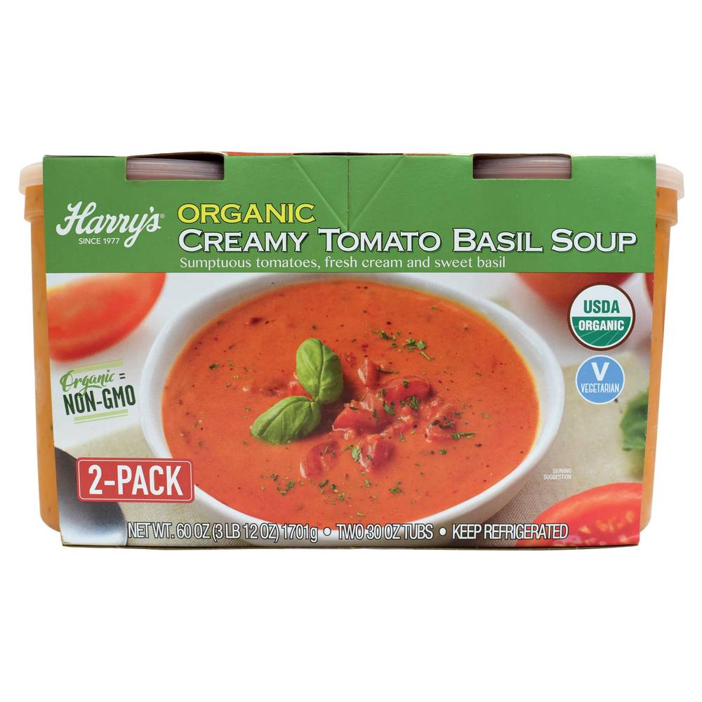 Harrys Organic Creamy Tomato Basil Soup (2ct,30oz) | Delivery Near You |  Uber Eats