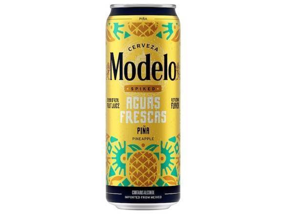 Modelo Spiked Aguas Frescas Pina Flavored Malt Beverage (24oz can)
