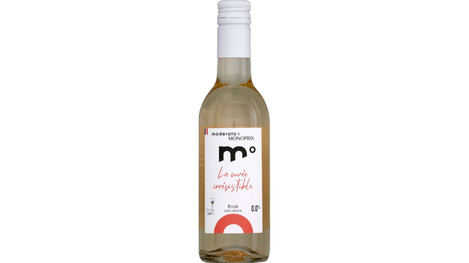 Monderato X Monoprix - Vin rosé sans alcool la cuvée irrésistable domestique (250 ml)