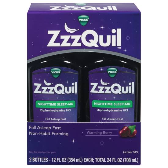 Vicks Zzzquil Nighttime Sleep Aid Warming Berry (26 fl oz)