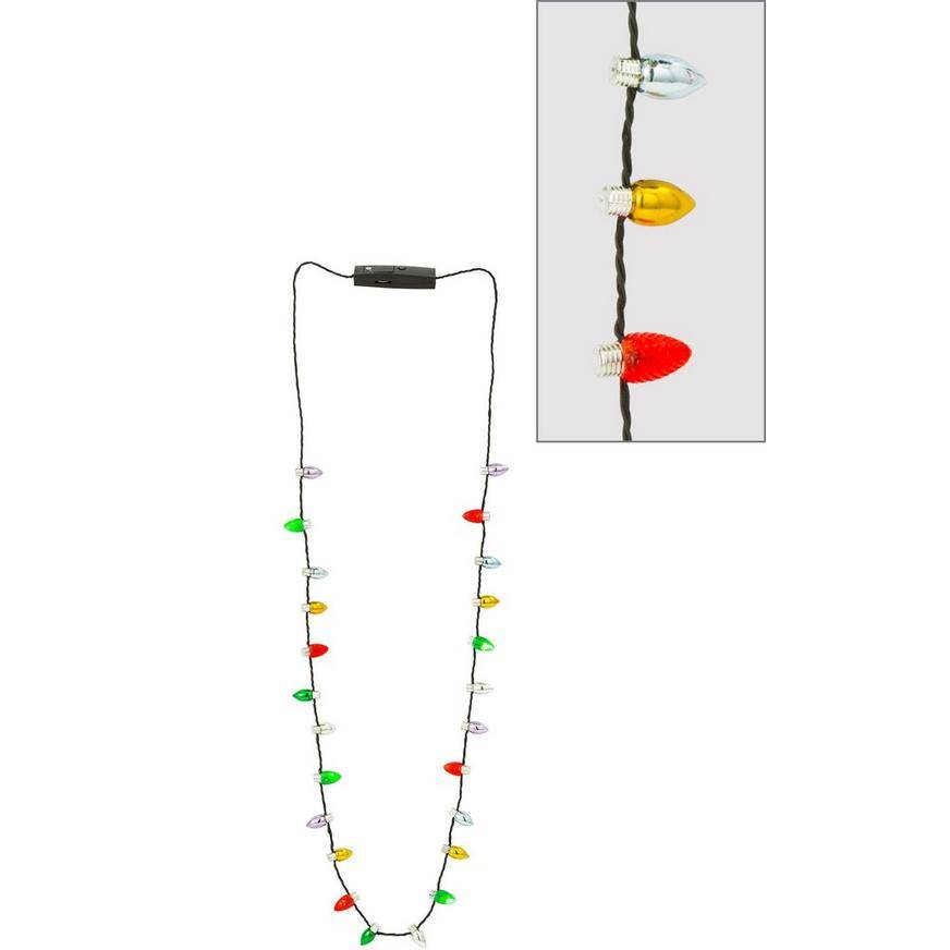 Light-Up Christmas Lights Necklace