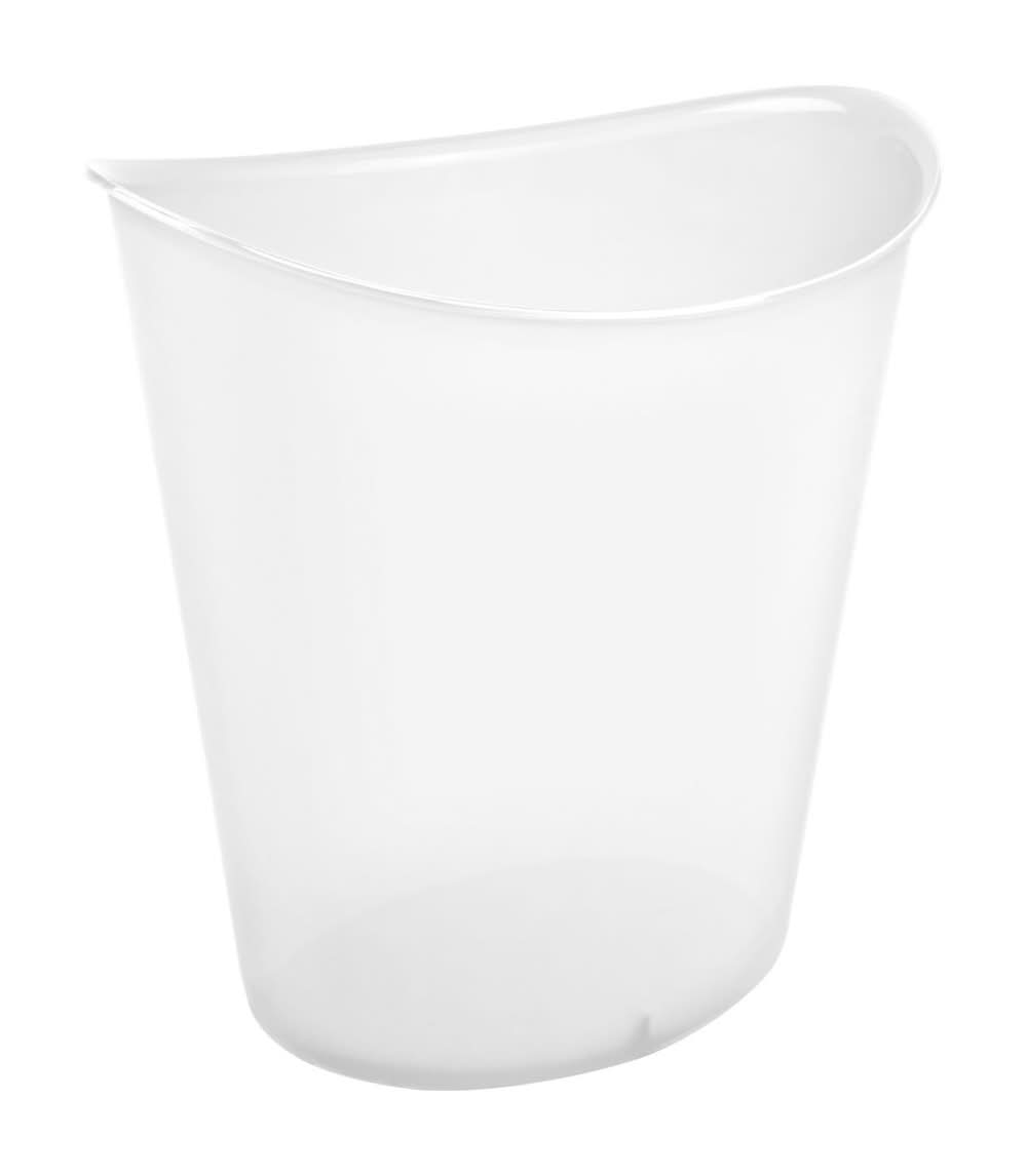 TrueLiving Tall Oval Wastebasket 3 Gal, Clear