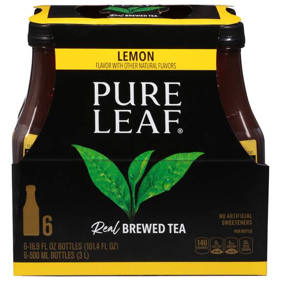Pure Leaf Lemon Flavor Real Brewed Tea (6 ct, 16.9 fl oz)