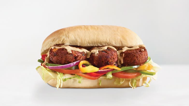 Small Tex-Mex Black Bean Sub / Petit sandwich tex-mex aux haricots noirs