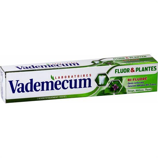 Dentifrice fluor & plantes bi-fluoré VADEMECUM - le tube de 75 ml