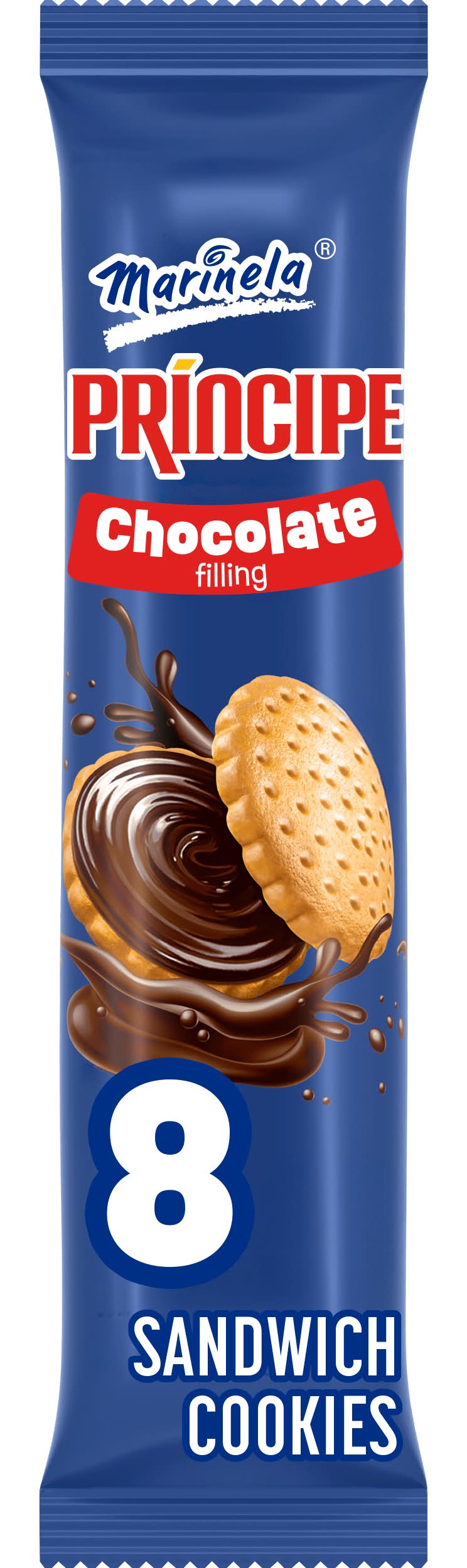 Marinela Principe Chocolate Filling Sandwich Cookies (3 oz, 12 ct)