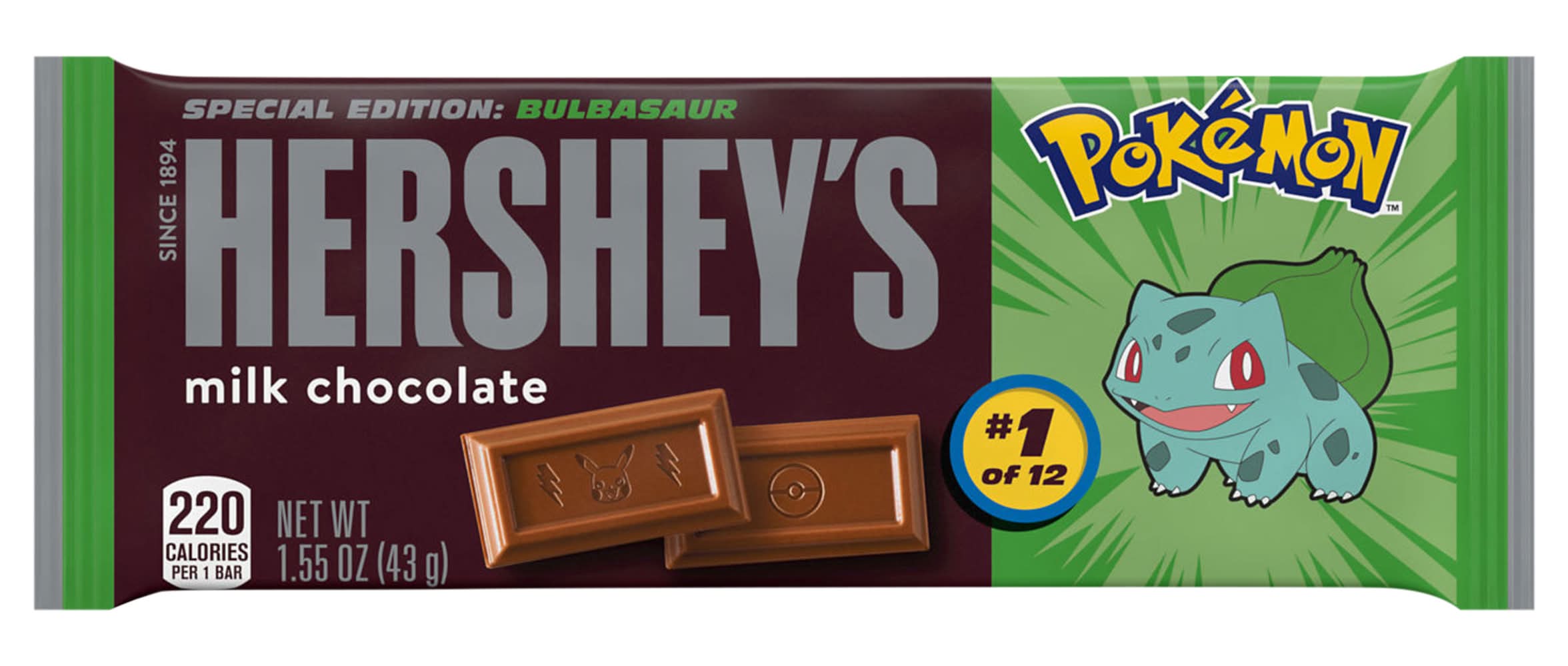 Hershey's Milk Chocolate Pokemon Candy Bar (1.55 oz)