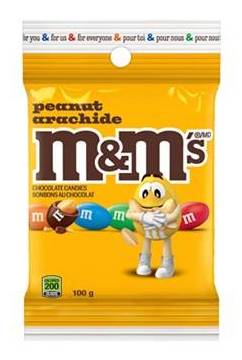 M&M's Chocolate Candies Deliciously, Peanut (3.52 oz)