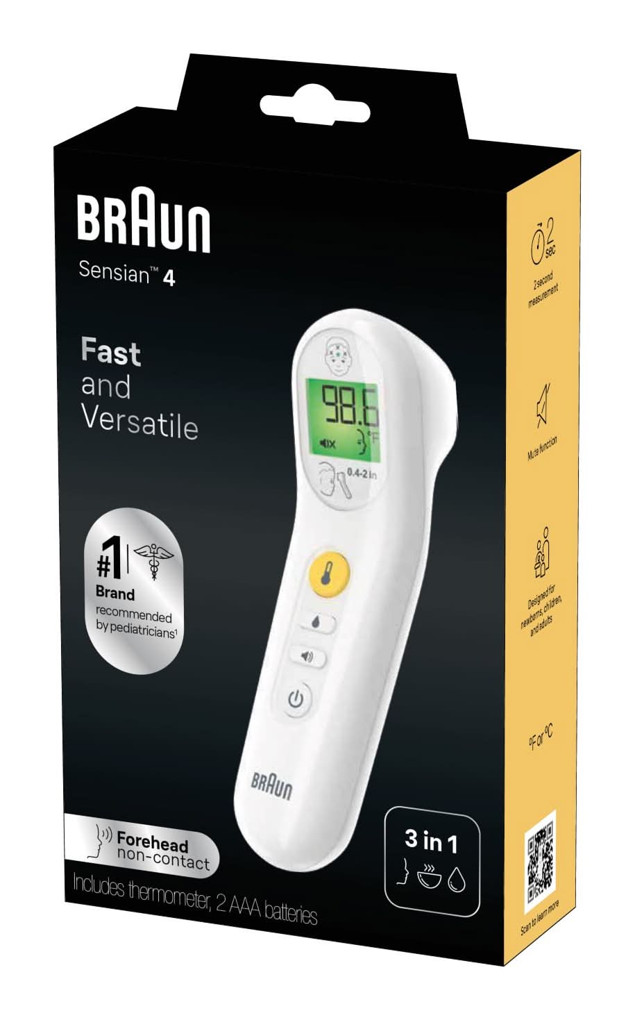 Braun Fast & Versatile 3-in-1 Thermometer