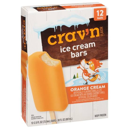 Crav'n Flavor Ice Cream Bars ( orange cream, vanilla lite)
