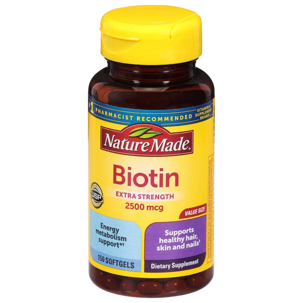 Nature Made Extra Strength Biotin 2500 Mcg Supplement (150 ct)