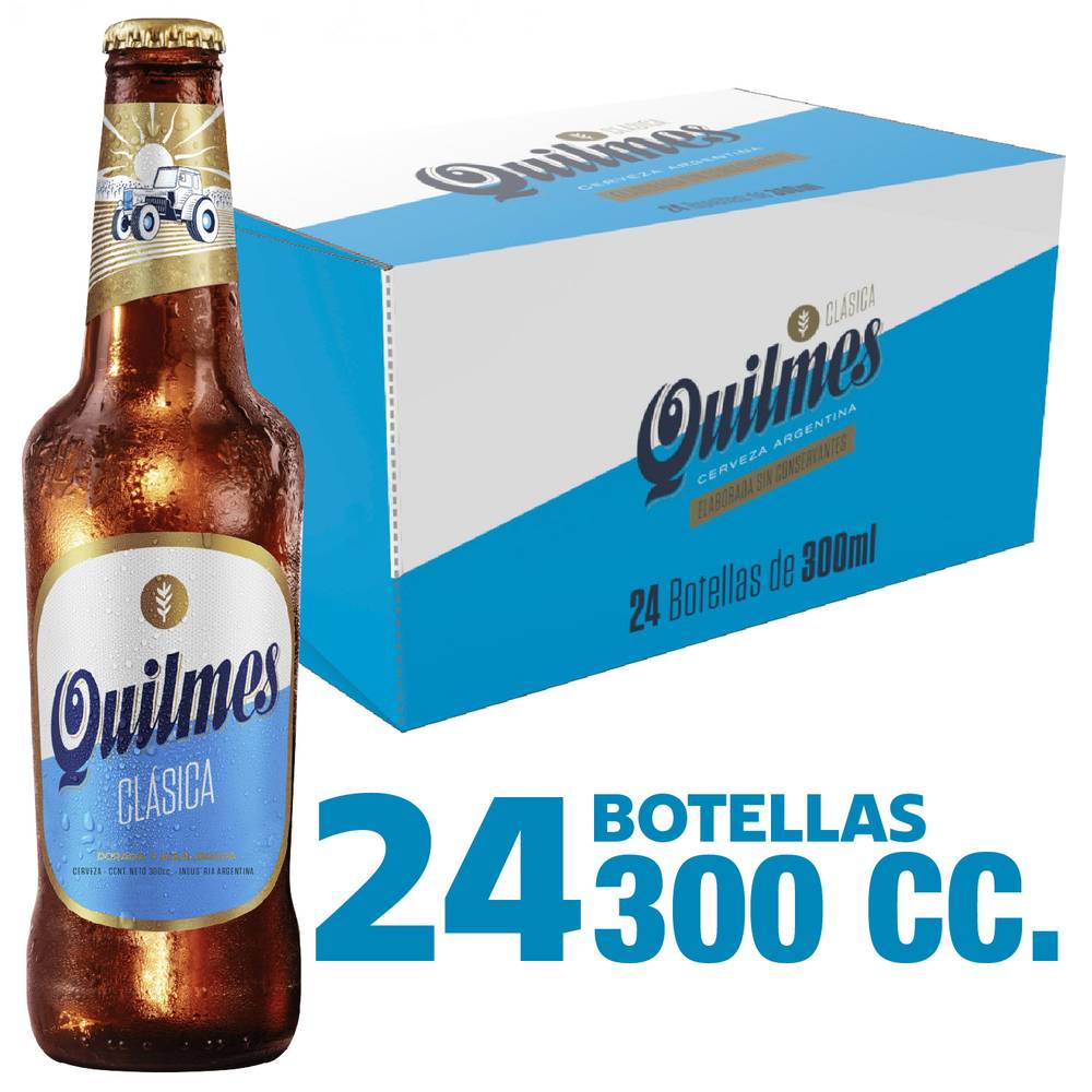 CERVEZA QUILMES BOT 300CC 4.9°