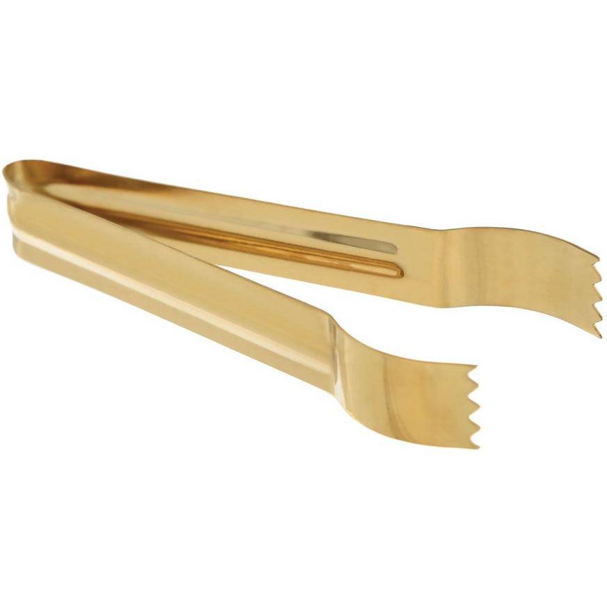 Gold Stainless Steel Tongs, 5.5in