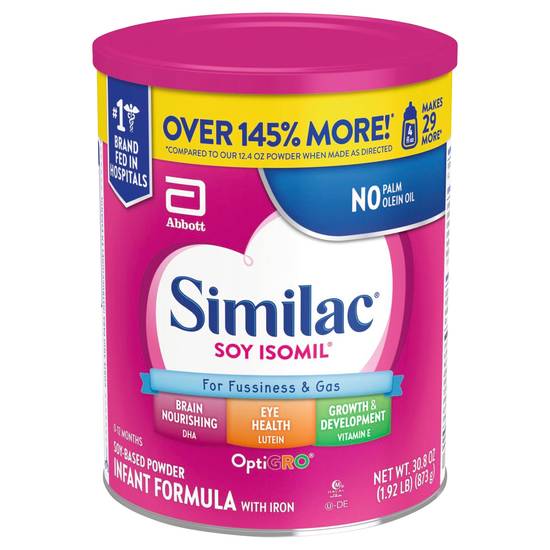 Similac Soy Isomil Infant Formula With Iron (30.8 oz)