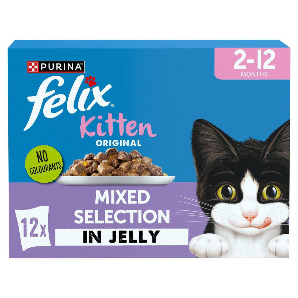 Felix Original Kitten Mixed Selection In Jelly Wet Cat Food 12x85g