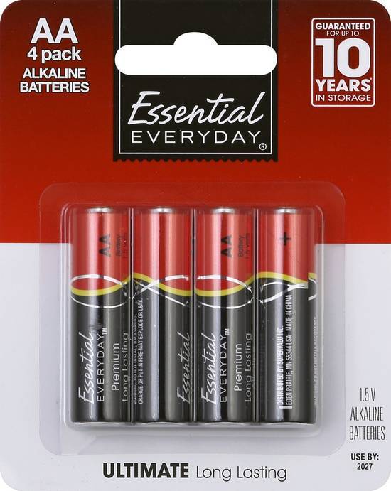 Essential Everyday Aa Alkaline Batteries