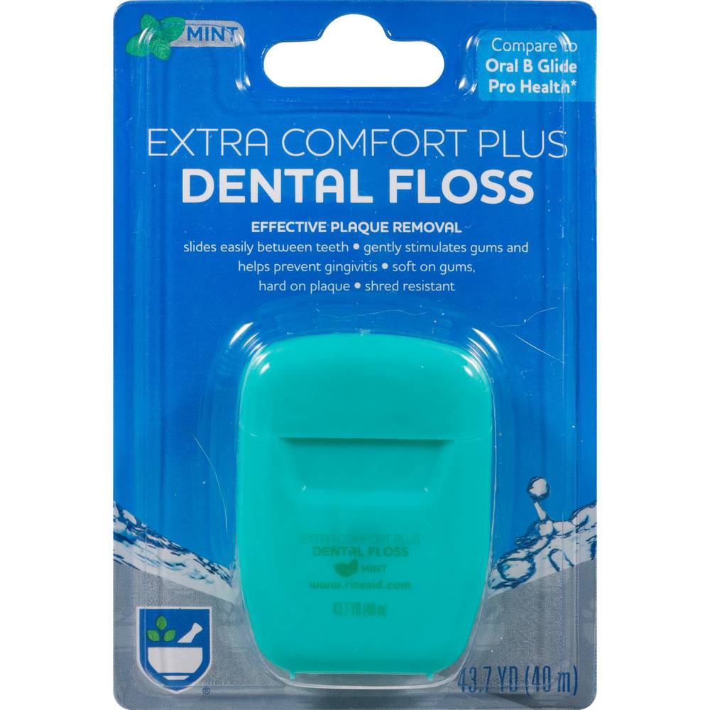 Rite Aid Extra Comfort Plus Dental Floss Mint - 43.7 Yards