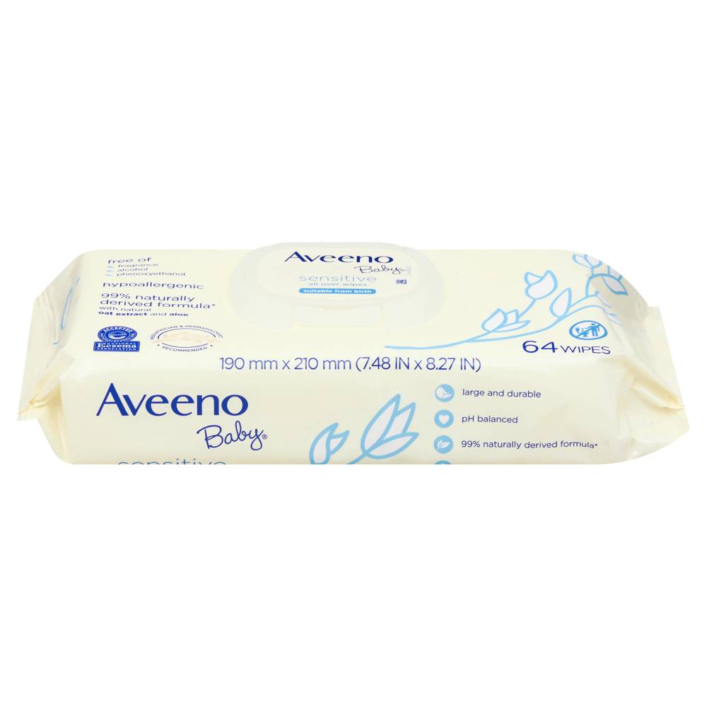 Aveeno Sensitive All Over Wipes