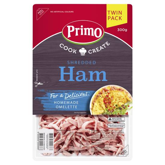 Primo Shredded Ham Twin pack 300g