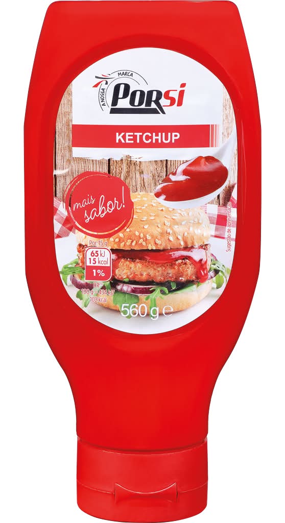 Porsi - Ketchup, embalagem de 560g