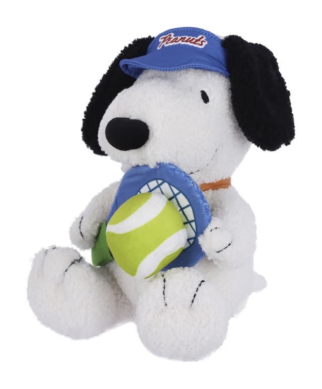 Miniso · Peanuts athletics snoopy tenis peluche decorativo de felpa, 32x28 cm, blanco
