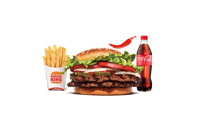 Menú Spicy Whopper® (2 carnes)