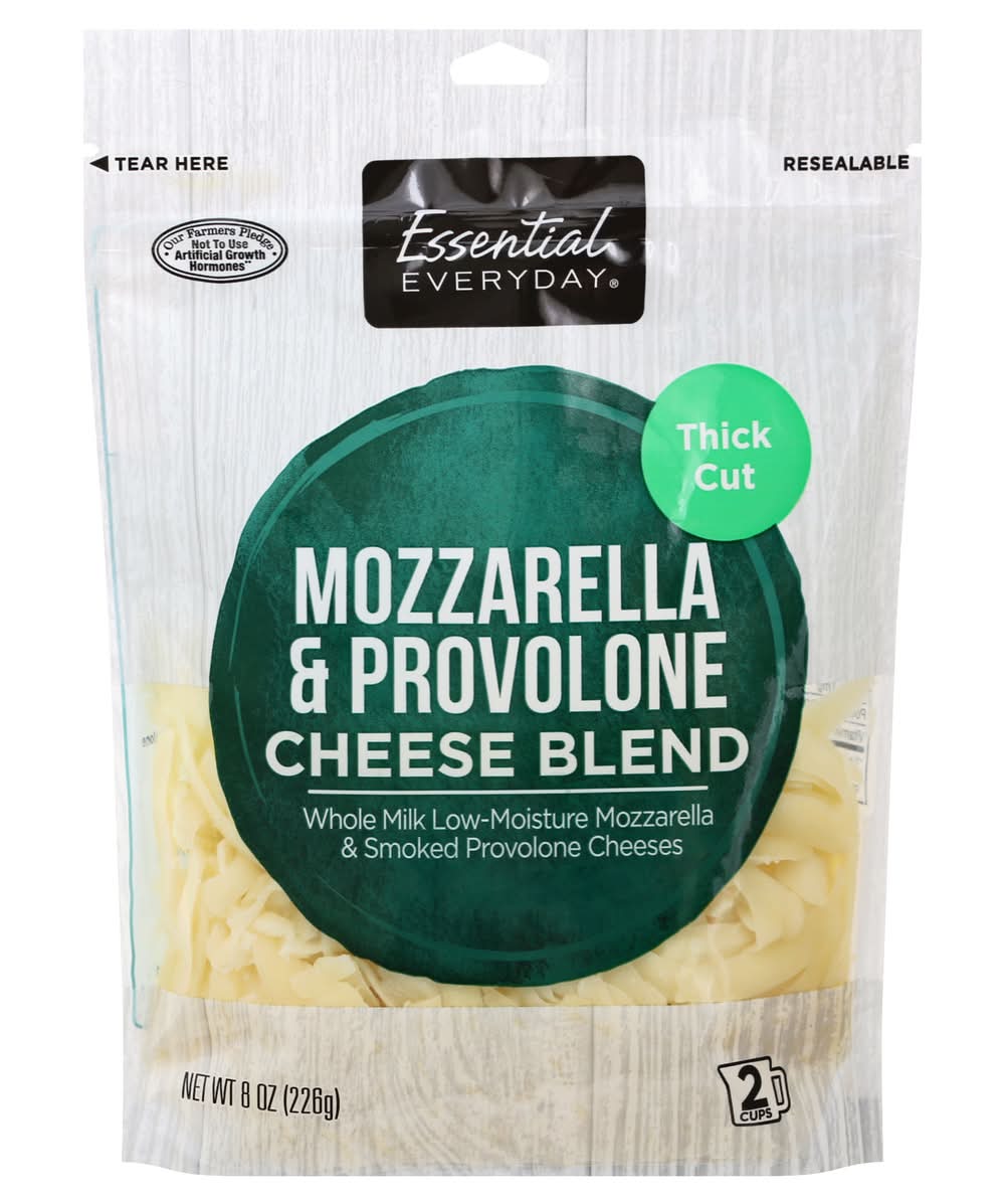 Essential Everyday Thick Cut Mozzarella & Provolone Cheese Blend (8 oz)