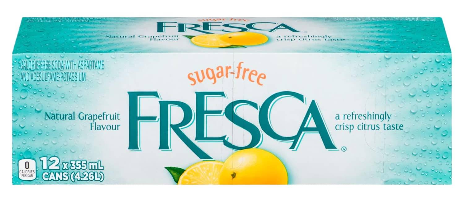 Fresca Sugar Free Grapefruit 12pk Soda (12 x 355 ml)