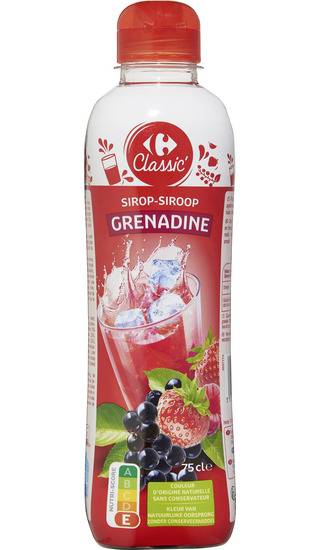 Sirop grenadine CARREFOUR CLASSIC' - La bouteille de 75cL
