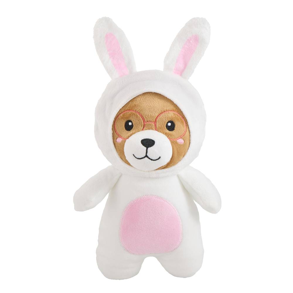 Joyhound Hooded Bunny Bear Dog Toy (Color: White)