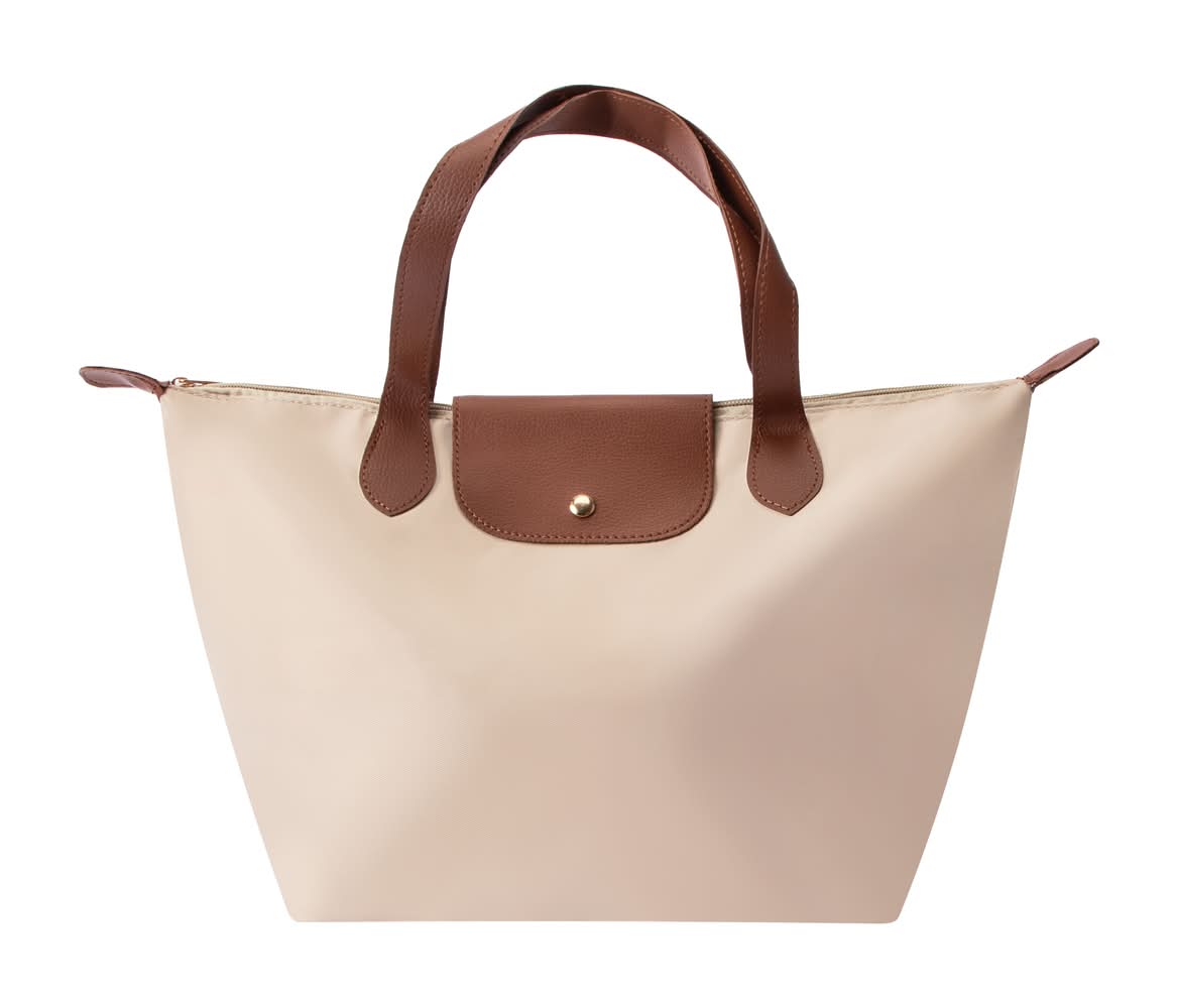 Flap Top Tote Bag Cream