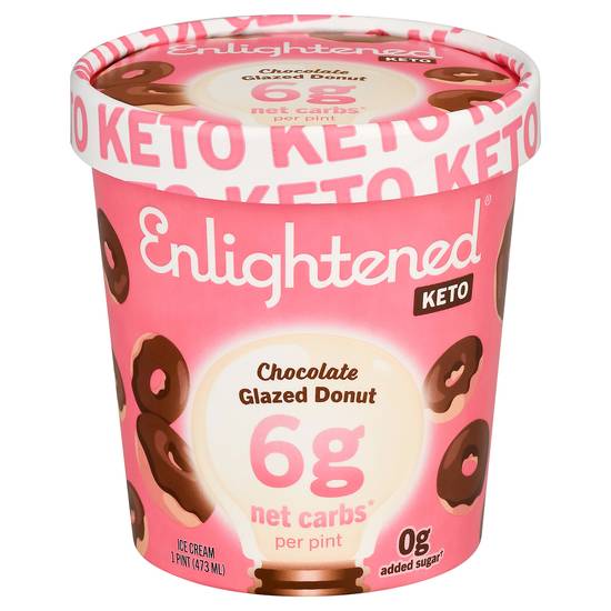 Enlightened Chocolate Glazed Donut Keto Ice Cream (1 pint)