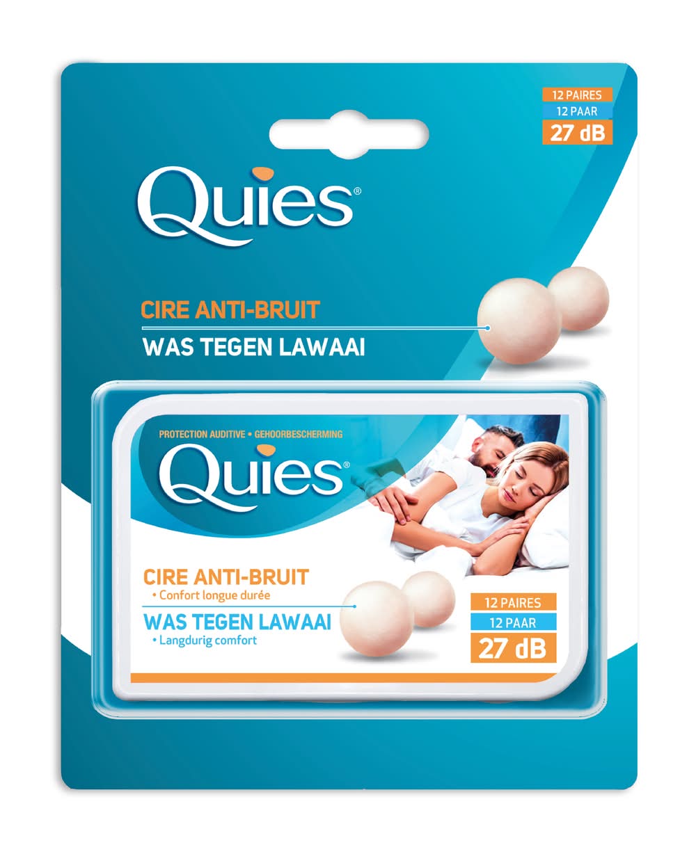 Quies - Protection auditive boules en cire anti-bruit (31,5g)