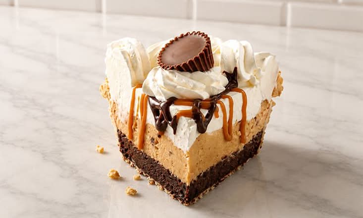 Peanut Butter Silk Pie, slice