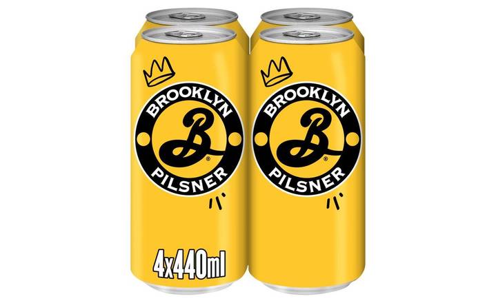 Brooklyn Pilsner Crisp Lager Can 440ml 4pack (406421)