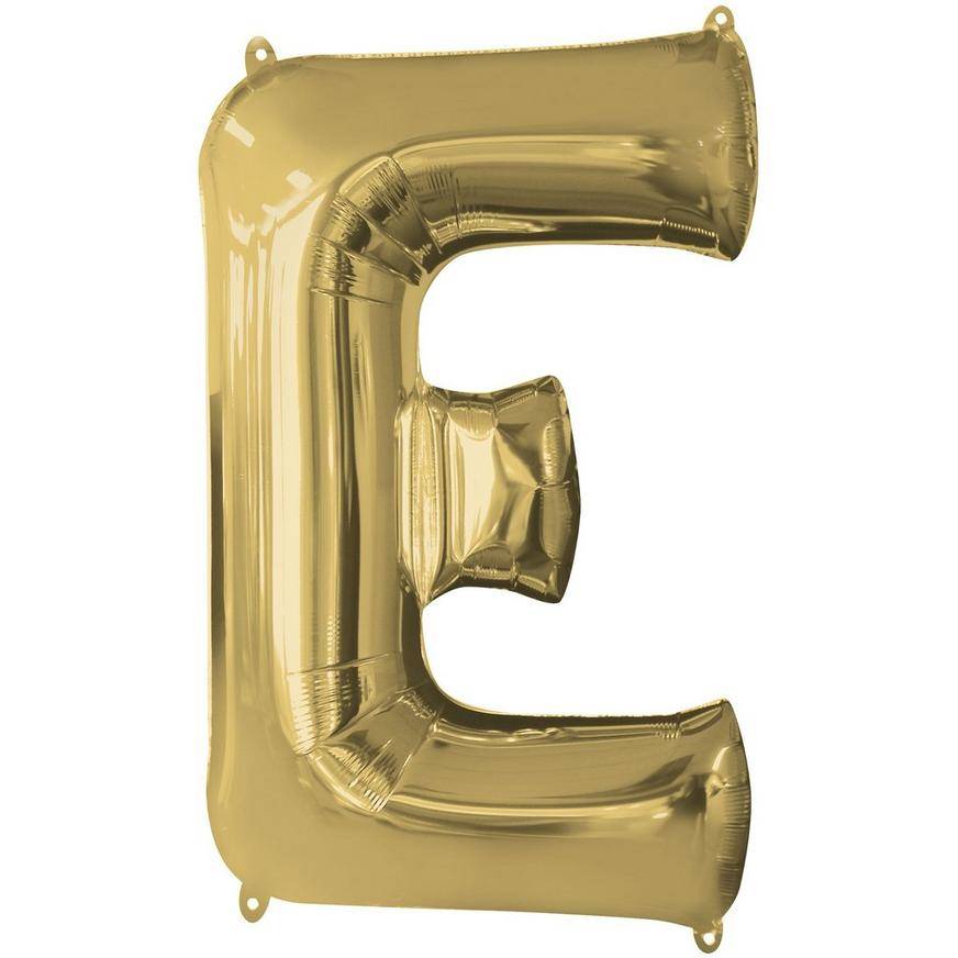 Uninflated 34in White Gold Letter Balloon (E)