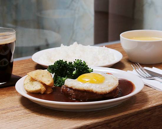 多蜜牛肉漢堡排飯
