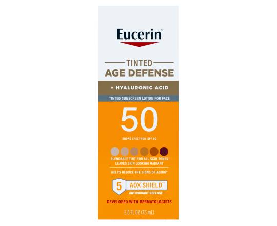 Eucerin Tinted Age Defense Sunscreen Lotion For Face Spf 50