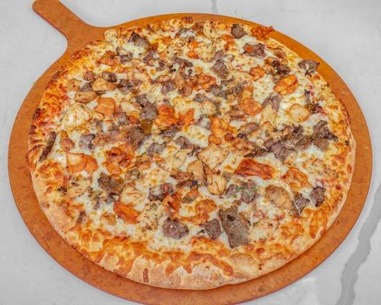 Meat Lover Pizza (14")-Chicken Tikka, Chicken Malai, Chicken Fajita, Chapli Kabab, Gyros